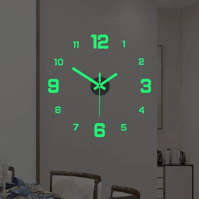 Wall Clock Watch Quartz Acryli Mirror Modern Wall Stickers 3D Arrival  Design Luxury Cllocks Living Room Decration
